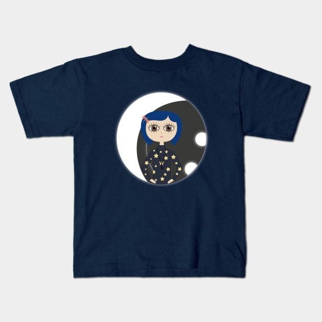 Coraline Jones Kids T-Shirt by AndyDesigns